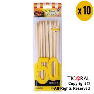 PALITO BROCHETTE PS (15CM) 10 PAQ x 50 UNIDADES APROX